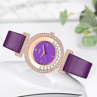 Exquisite minimalistyczny kobiet zegarki 2022 nowa prosta diamentowa tarcza projekt panie skórzany Wrist Watch Casual prezenty zegar dla kobiety 3
